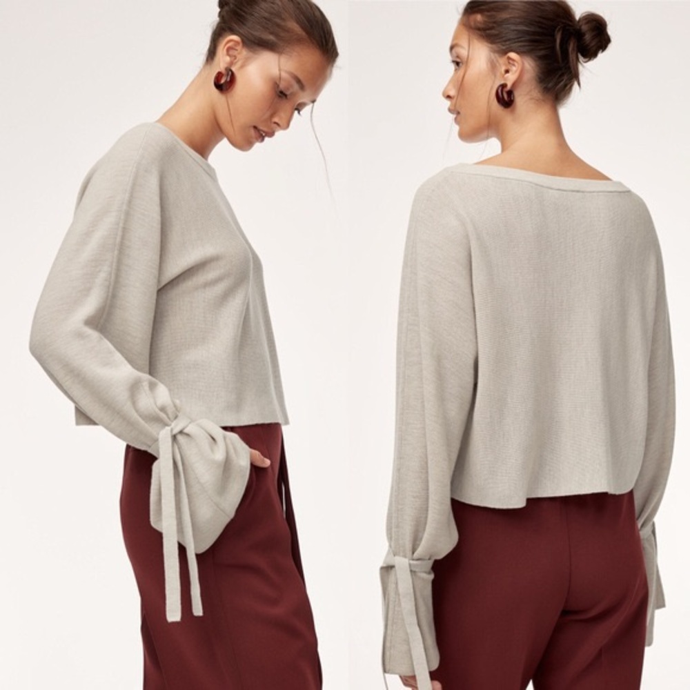 Wilfred 100% Merino Wool “Emmy” Cropped Sweater